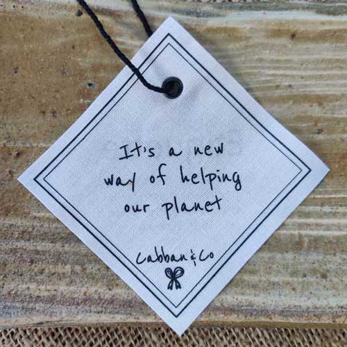 Etiquette tag for Fabric Gift Wrap from Cabban & Co