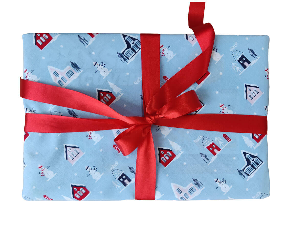 Blue gift outlet wrap ribbon