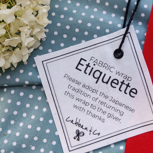 Fabric Wrapping Etiquette Tag