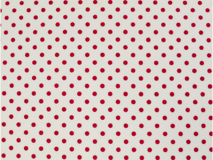 Cream and Red Spotty Cotton Fabric Sample